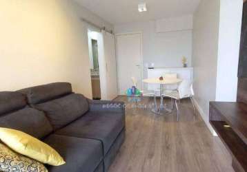 Apartamento com 1 dormitório para alugar, 45 m² por r$ 5.380,00/mês - brooklin - são paulo/sp