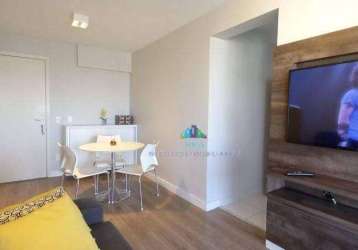 Apartamento com 1 dormitório para alugar, 45 m² por r$ 5.380,00/mês - brooklin - são paulo/sp