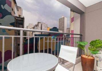 Apartamento com 1 dormitório à venda, 24 m² por r$ 375.000 - república - são paulo/sp