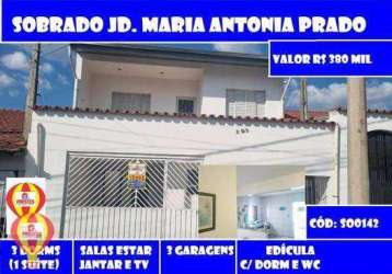 Sobrado para venda jardim maria antonia prado