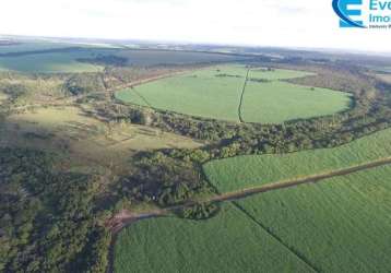 Fazenda com 185,95 alqueires, para lavoura com córrego em uberlândia;