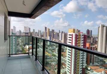 Apartamento para vender andar alto vista mar com 2 suítes no bairro manaíra em joão pessoa