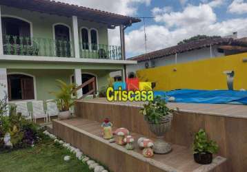 Casa com 4 dormitórios, 253 m² - venda por r$ 1.000.000,00 ou aluguel por r$ 4.697,82/mês - balneário remanso - rio das ostras/rj