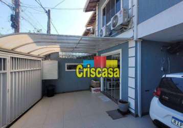 Casa com 2 dormitórios à venda, 84 m² por r$ 300.000,00 - residencial rio das ostras - rio das ostras/rj