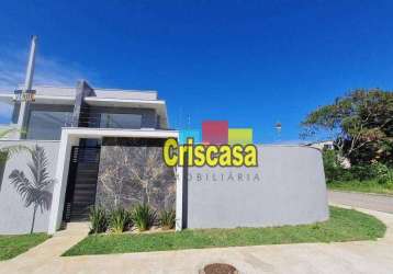 Casa com 3 dormitórios à venda, 75 m² por r$ 395.000,00 - extensão serramar - rio das ostras/rj