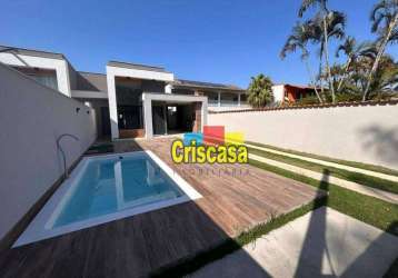 Casa com 3 dormitórios à venda, 116 m² por r$ 920.000,00 - bosque beira rio - rio das ostras/rj