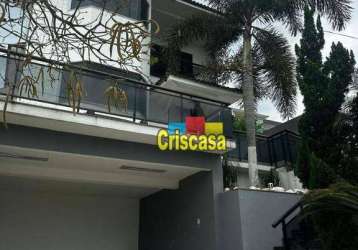 Casa com 4 dormitórios, 450 m² - venda por r$ 1.500.000,00 ou aluguel por r$ 6.950,00/mês - vale dos cristais - macaé/rj