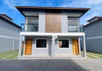 Casa com 2 dormitórios à venda, 88 m² por r$ 376.000,00 - jardim atlântico leste (itaipuaçu) - maricá/rj