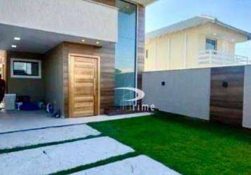 Casa com 3 dormitórios à venda, 100 m² por r$ 530.000,00 - jardim atlântico leste (itaipuaçu) - maricá/rj