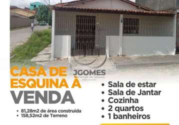 Casa de esquina com estacionamento para cliente, exelente pra ponto comercial, s