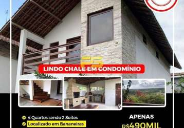 Chalé residencial em condomínio com 3 quartos à venda, bananeiras