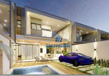 Casa duplex com 4 suítes com piscina, 175 m² a partir de r$ 660.000 - são bento - fortaleza/ce