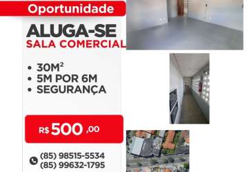 Sala comercial 30m² | aluguel | av pontes vieira |