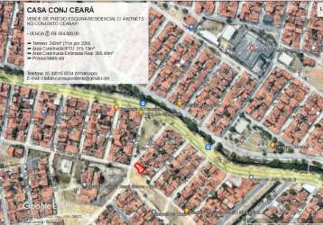 Predio/casas residenciais e comerciais 242m² c/ 4 kitnets  no conjunto ceara!!!