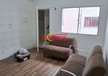 Apartamento mobiliado para alugar,2 quartos e 1 vaga 55m², bonsucesso - guarulhos r$ 1.500