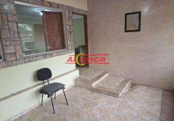 Casa comercial para alugar com 2 salas, sacada, jd rosa de franca - guarulhos por r$: 1.390,00