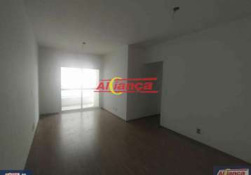 Apartamento com 3 quartos para alugar,  1 suite 85m² - jd las vegas - guarulhos/sp - por r$ 2.100,00