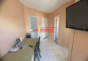 Apartamento com sacada e 1 dormitório para alugar, 45 m² - jd dourado - guarulhos/sp  r$ 1.250,00