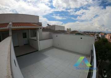 Santo andré cobertura 49m² com elevador, 2 dormitórios, 1 suíte, 1 vaga ótima localização e valor !!!