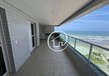 Apartamento com 3 dormitórios à venda, 112 m² por r$ 690.000 - vista mar, frente mar - caiçara - praia grande/sp