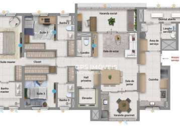 Apartamento com 3 dormitórios à venda, 166 m² por r$ 1.593.600 - park meraki (epic) - indaiatuba/sp