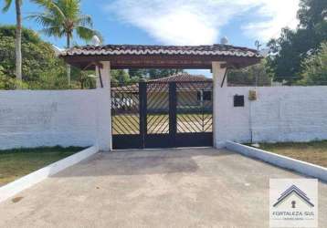 Sítio com piscina e casa com 4 dormitórios à venda, 9.000m² por r$ 500.000 - justiniano de serpa - aquiraz/ce