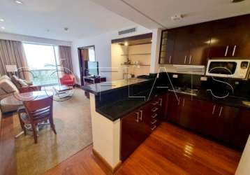 Lindo apartamento no george v com 60m², 1 dorm e 1 vaga de garagem disponível locação no itaim bibi