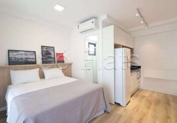 Flat estilo studio disponível para locação no bairro da vila madalena ele contém 24m² e 1 dorm.