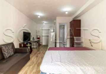 Residencial aurora paulistana, flat disponível para locação todo mobiliado com 25m² e 1 dorm.