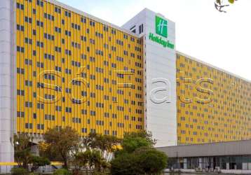 Holiday inn parque anhembi, quarto de hotel para investimento com 26m² e 01 vaga de garagem