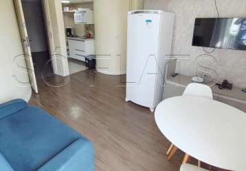 Flat no ginza plaza disponível para locação com 36m², 01 dormitório e 01 vaga de garagem.