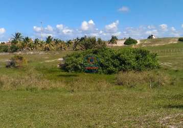 Terreno a venda na praia de tabatinga, a 300 metros do mar e a poucos metros da lagoa de arituba.