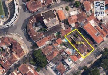 Terreno à venda, 701 m² por r$ 3.300.000,00 - vila belmiro - santos/sp