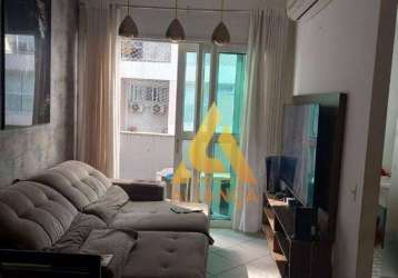 Flat com 2 dormitórios à venda, 70 m² por r$ 550.000 - gonzaga - santos/sp