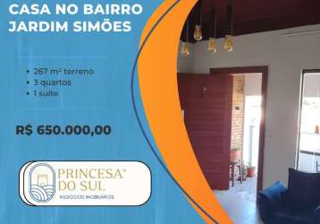 Imóvel residencial no bairro jardim simões