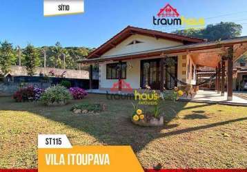 Sítio com 4 dormitórios à venda, 24283 m² por r$ 900.000,00 - itoupava - blumenau/sc