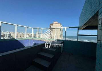 Cobertura com 3 dormitórios à venda, 178 m² por r$ 980.000,00 - mirim - praia grande/sp