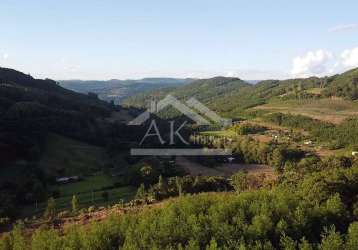 Área de terras com vista panorâmica à venda na zona rural de morro reuter.