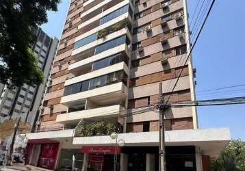 Ed. arthur thomas - apartamento com 4 dormitórios (2 suítes), 2 vagas para locação - centro, londri