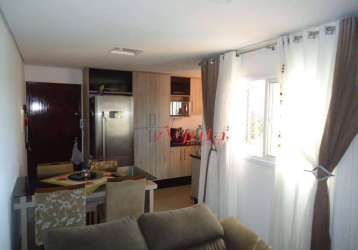 Cobertura com 2 dormitórios à venda, 49 m² por r$ 385.000,00 - parque capuava - santo andré/sp