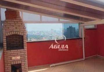 19 mil off -cobertura com 2 dormitórios à venda, 37 m²+ 37 m² por r$ 340.000 - jardim cristiane - santo andré/sp