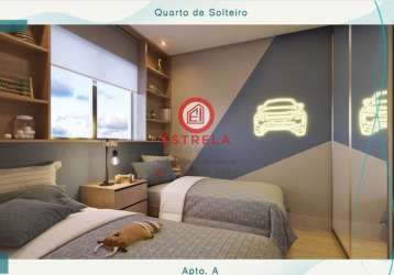 Apartamento à venda em jacareí-sp, jardim elza maria: 2 quartos, 1 sala, 1 banheiro, 1 vaga, 44,06m². venha conferir!