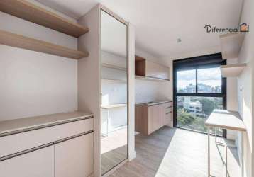 Studio com 1 dormitório à venda, 18 m² por r$ 244.900,00 - água verde - curitiba/pr