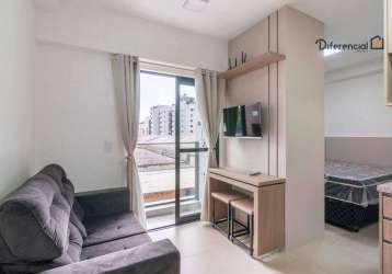 Studio com 1 dormitório para alugar, 24 m² por r$ 2.800,00/mês - água verde - curitiba/pr