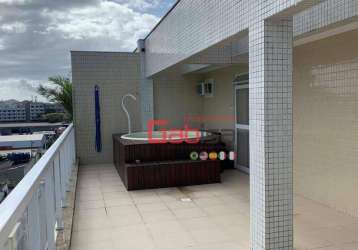 Cobertura com 4 dormitórios à venda, 216 m² por r$ 1.100.000,00 - braga - cabo frio/rj