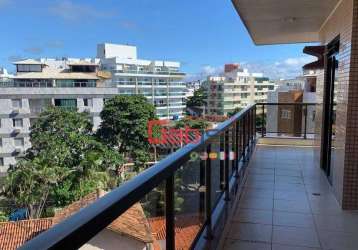 Cobertura com 4 dormitórios à venda, 260 m² por r$ 1.300.000,00 - vila nova - cabo frio/rj