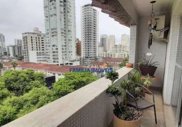 Apartamento com 3 quartos à venda na avenida washington luís, --, gonzaga, santos por r$ 820.000