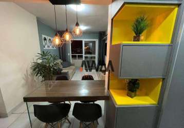 Apartamento semi-mobilhado com 2 quartos/ 1suítes à venda, 57 m² por r$ 400.000 - village veneza - goiânia/go