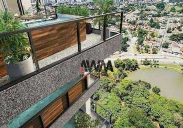 Cobertura penthouse com 4 dormitórios à venda, 356 m² por r$ 4.200.000 - setor marista - goiânia/go