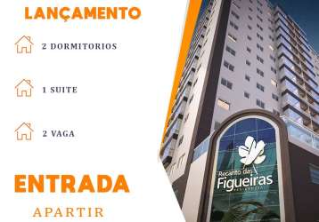 Lançamento apartamento 2 dorm 1 suite e 2 vagas com entrada apartir de 75 mil